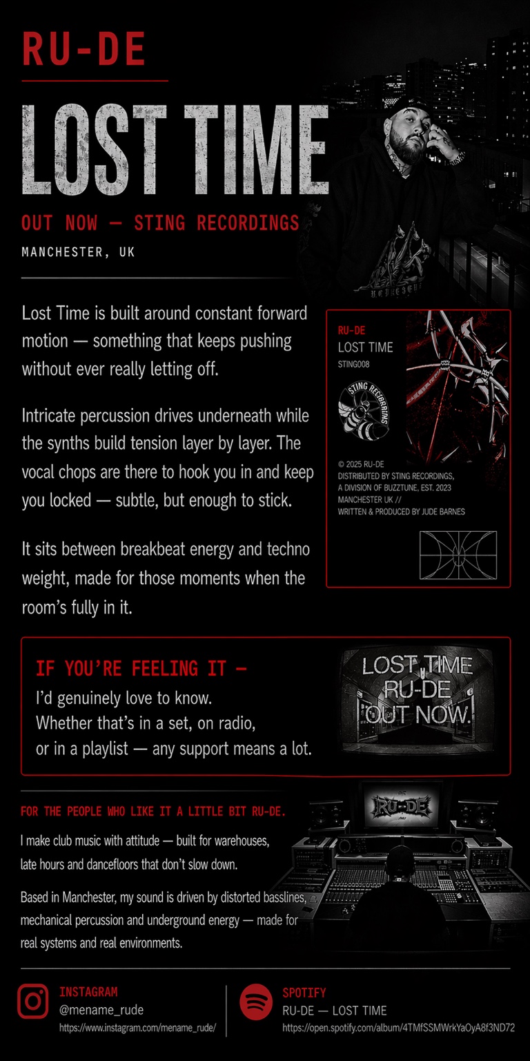 RU-DE Lost Time press kit